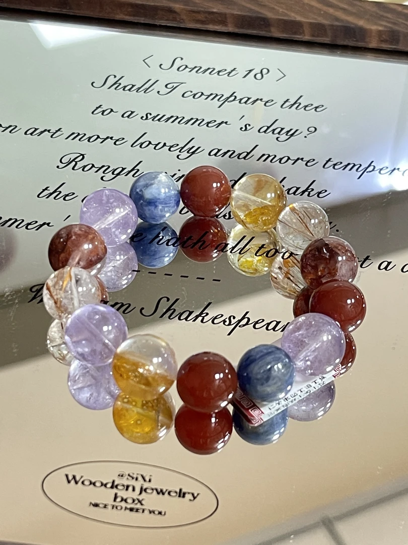 【洛神花杏】胶花手链