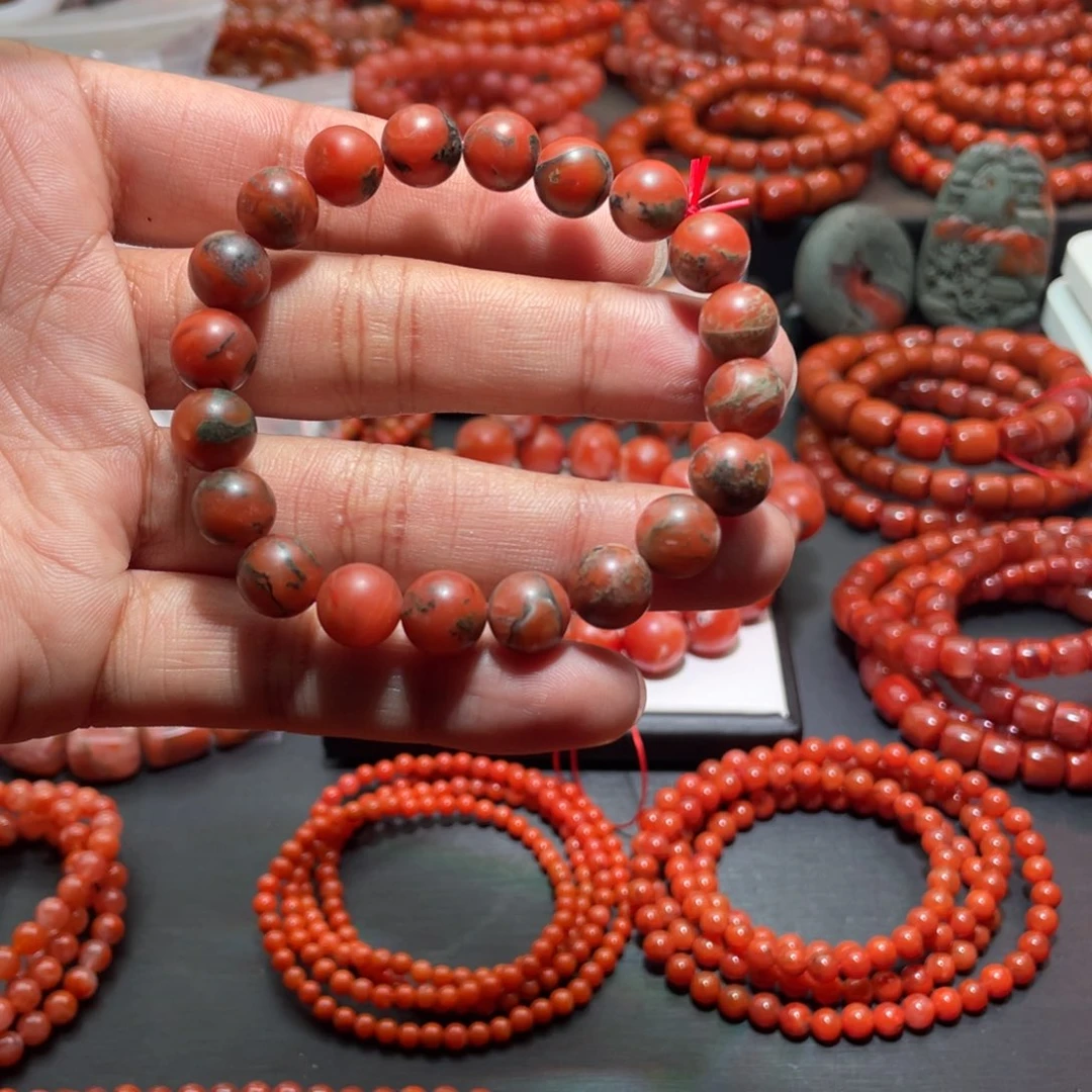 南红玛瑙手链未镶嵌