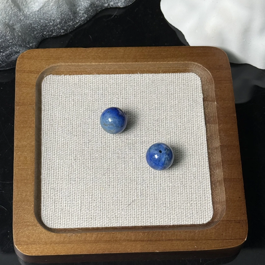 油画青金石圆珠单珠约13mm (多样性发一）