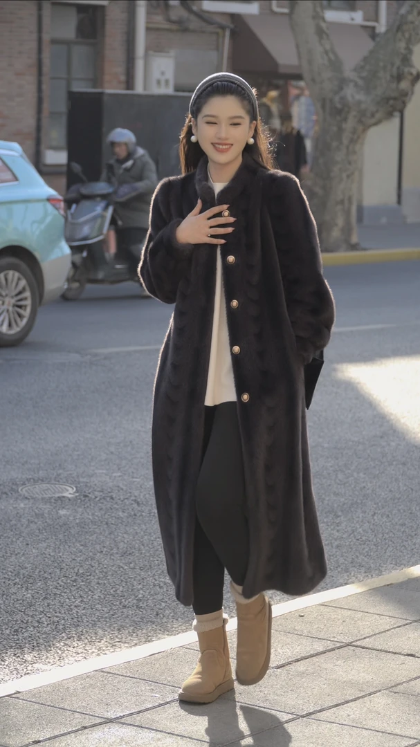 【李大胖-沐禾私服专属】设计师款中长款气质冬季秋冬外套24423