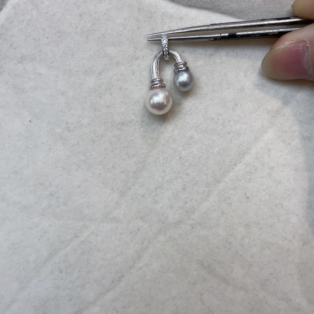 吊坠(不含链)海水珍珠银S925镶嵌