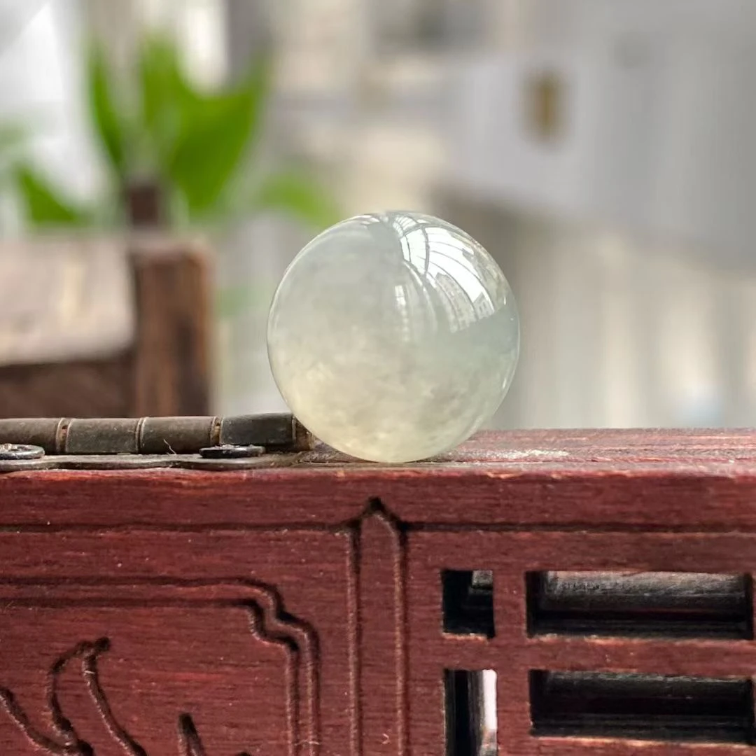 C0925卡12.5冰茶底色飘乌鸡花特色圆珠 冰起光 种老 冰透孔 底子