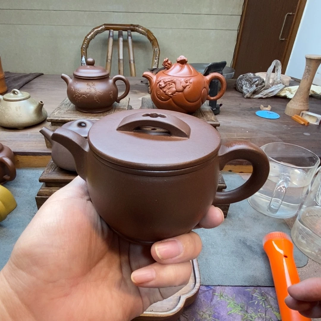 茶壶紫砂汉瓦壶（原矿底槽青220cv）