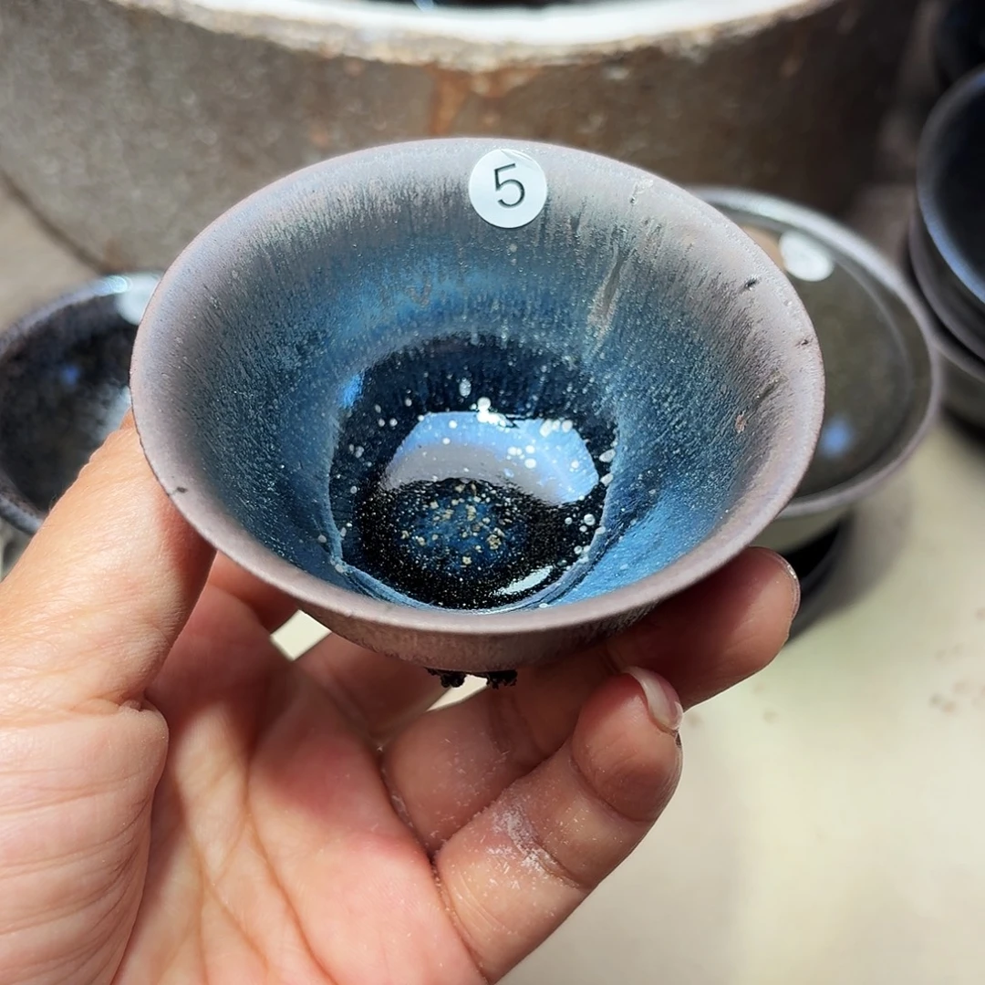 茶盏义兴龙窑建盏落湖落灰烧5