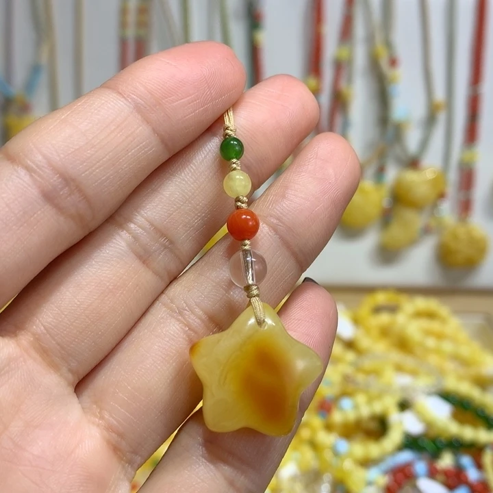 蜜蜡未镶嵌裸石手机挂