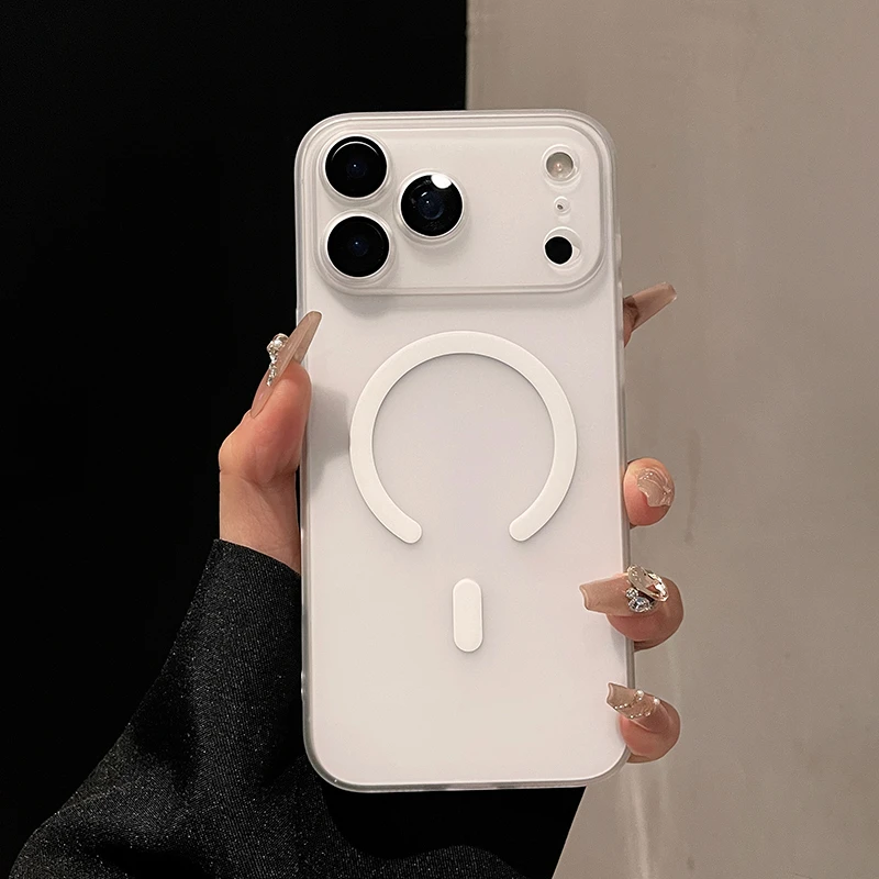 镜头全包适用苹果17promax磁吸手机壳iphone16/15pro磨砂肤感壳14