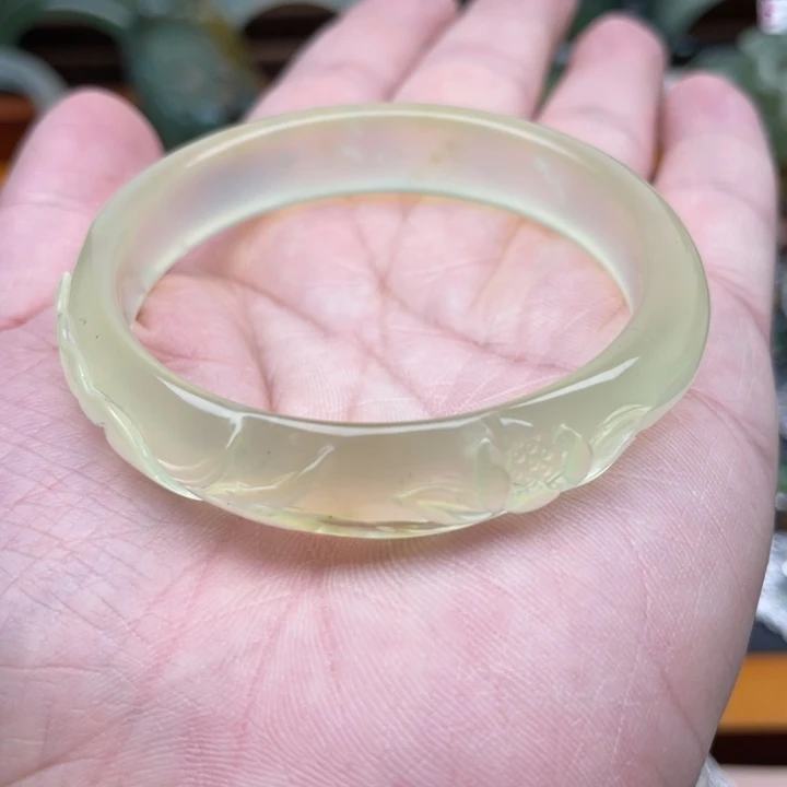 蛇纹石玉手镯5758未镶嵌