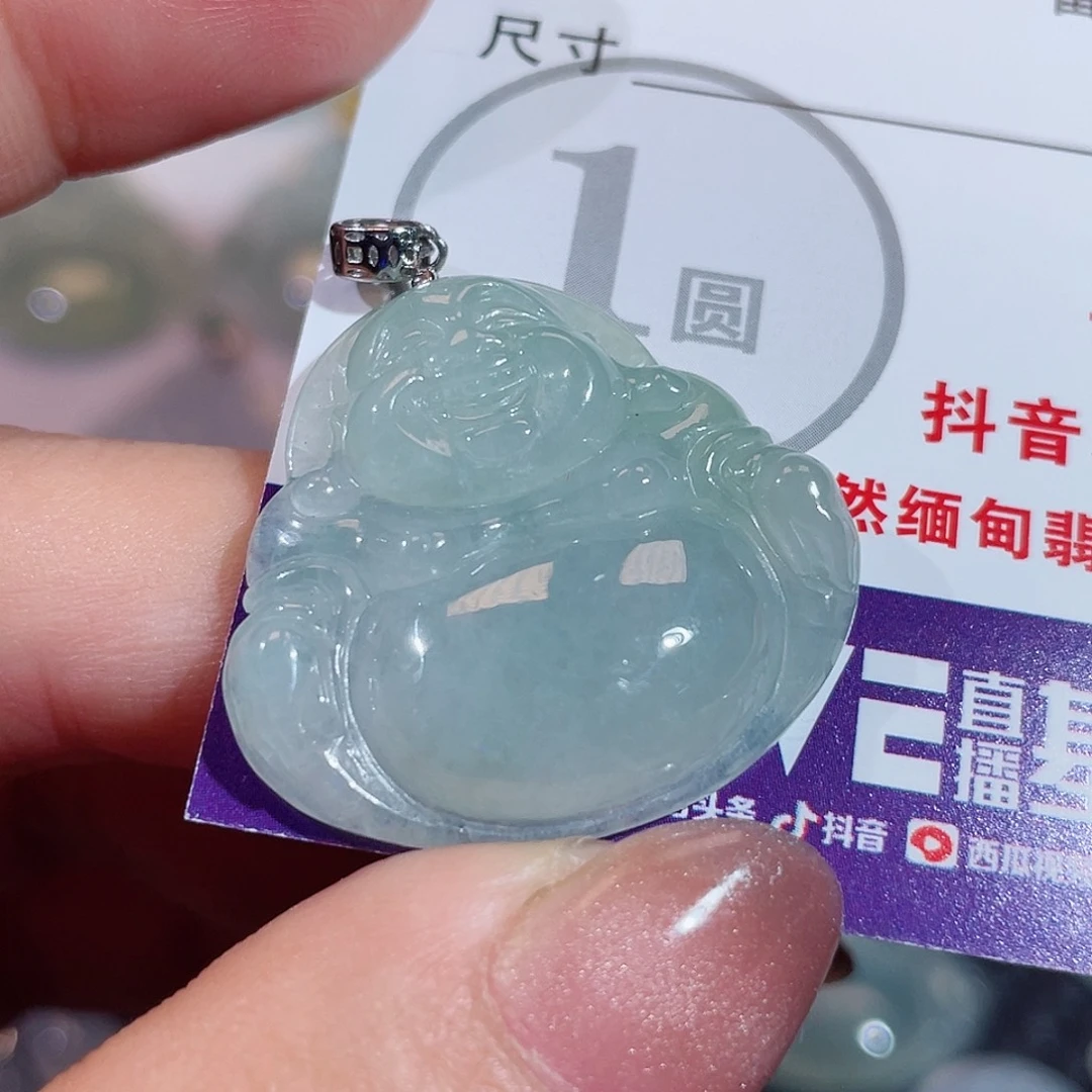 翡翠未镶嵌颈饰佛公