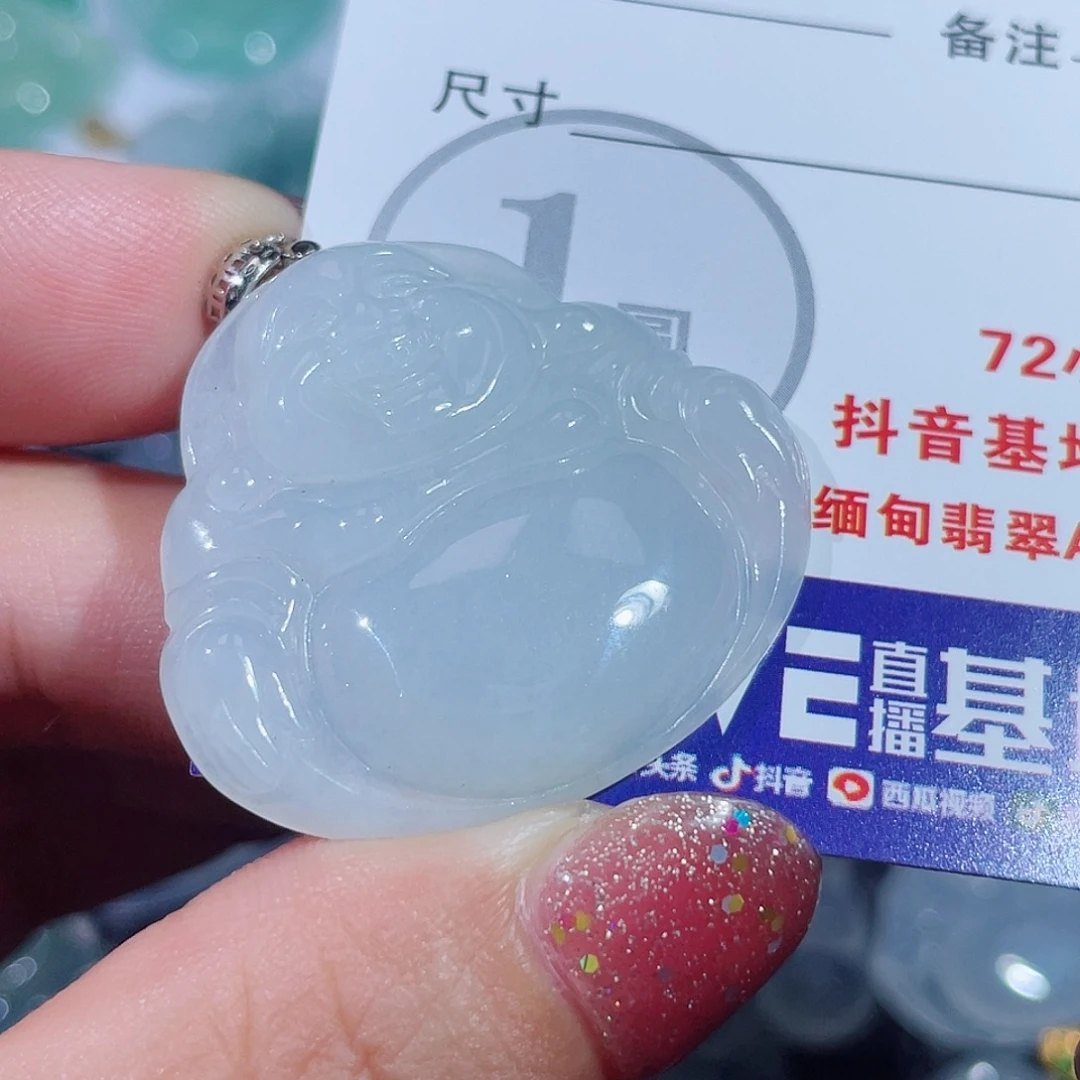 翡翠银S925镶嵌颈饰佛公