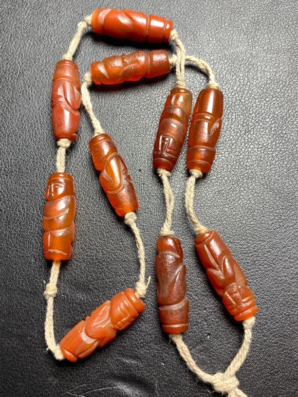 清仓天然老玛瑙贵人项链老货旧货手工雕刻时尚复古各种女士颈饰