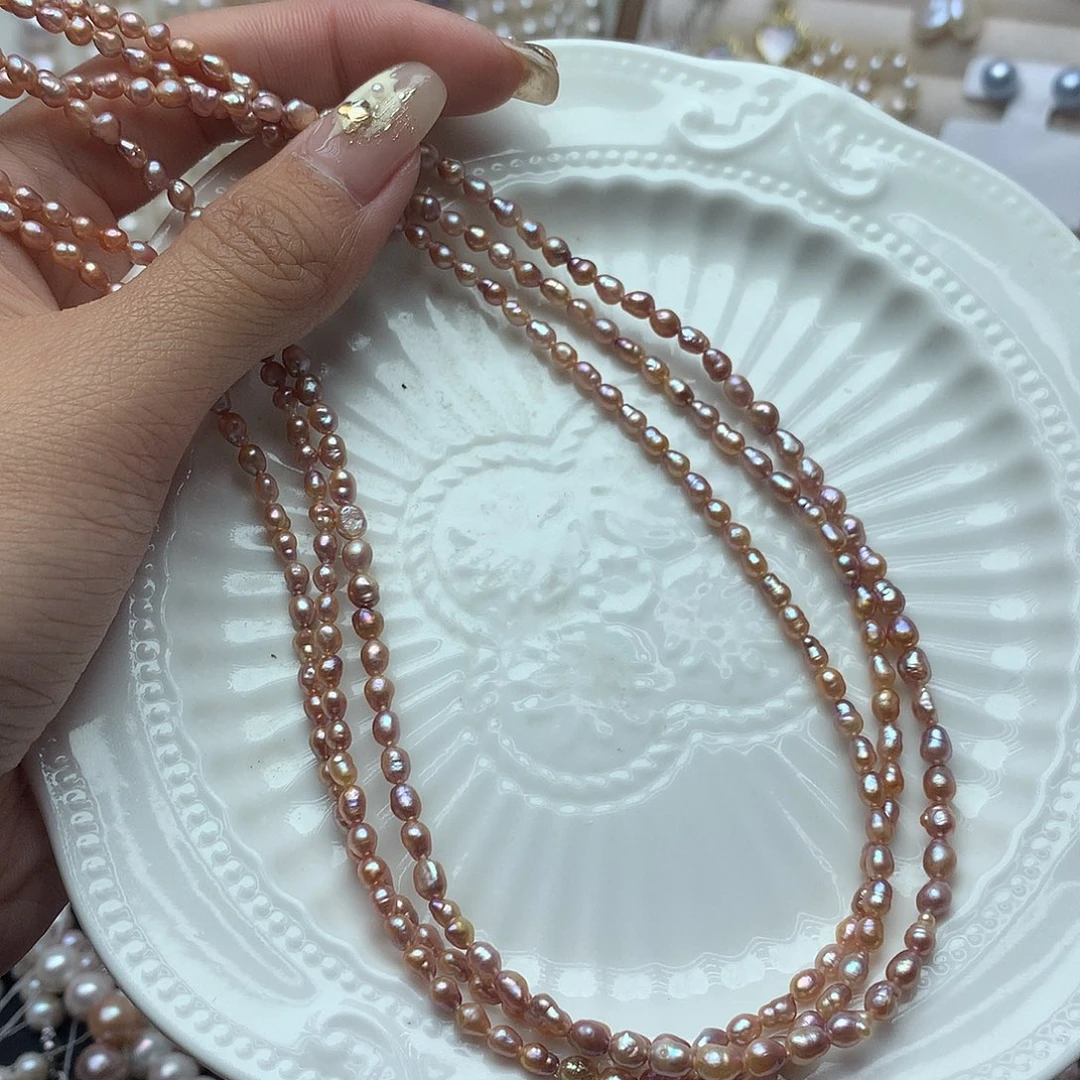 淡水珍珠3-4未镶嵌t1项链