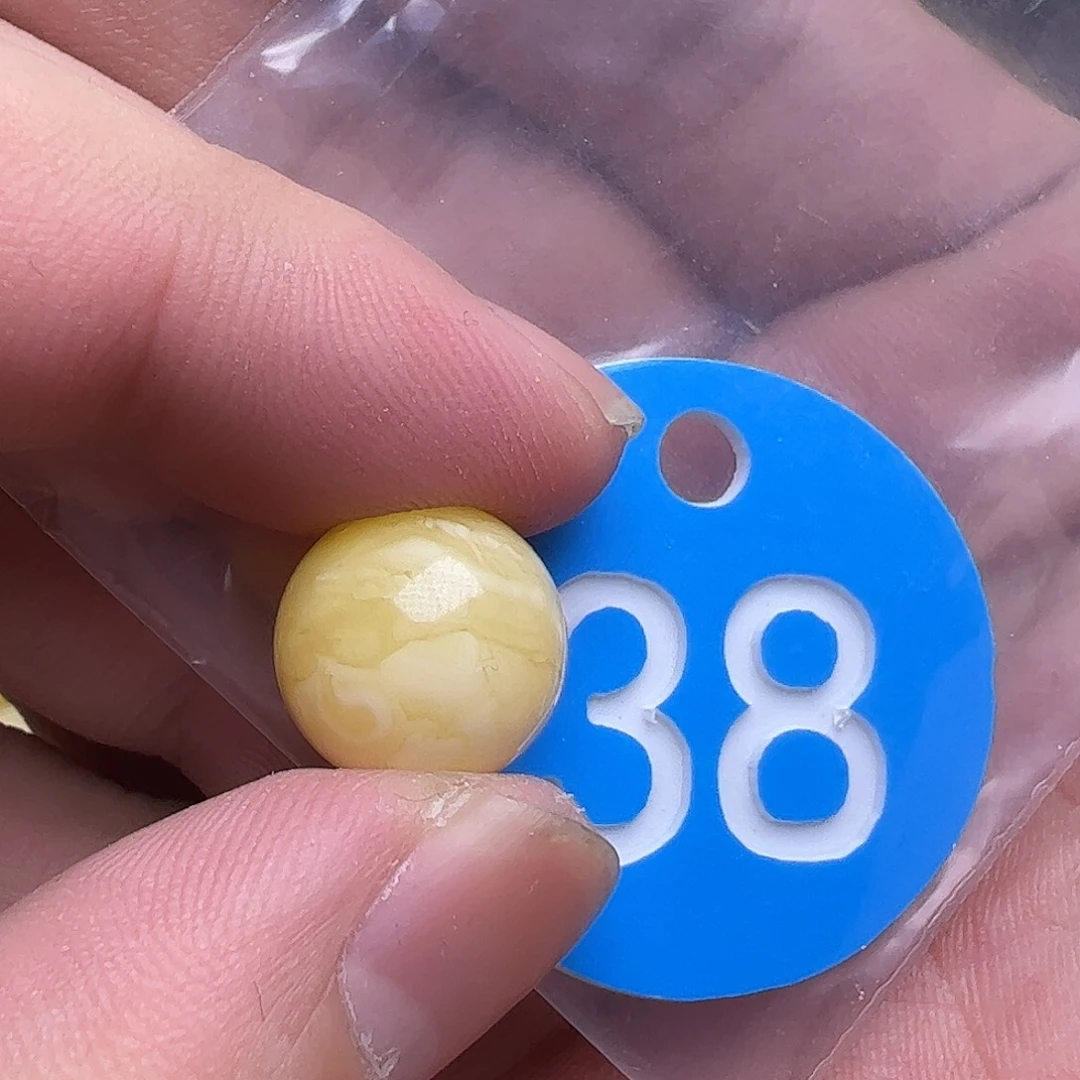 蜜蜡未镶嵌珠宝奇石13.9mm微花粉