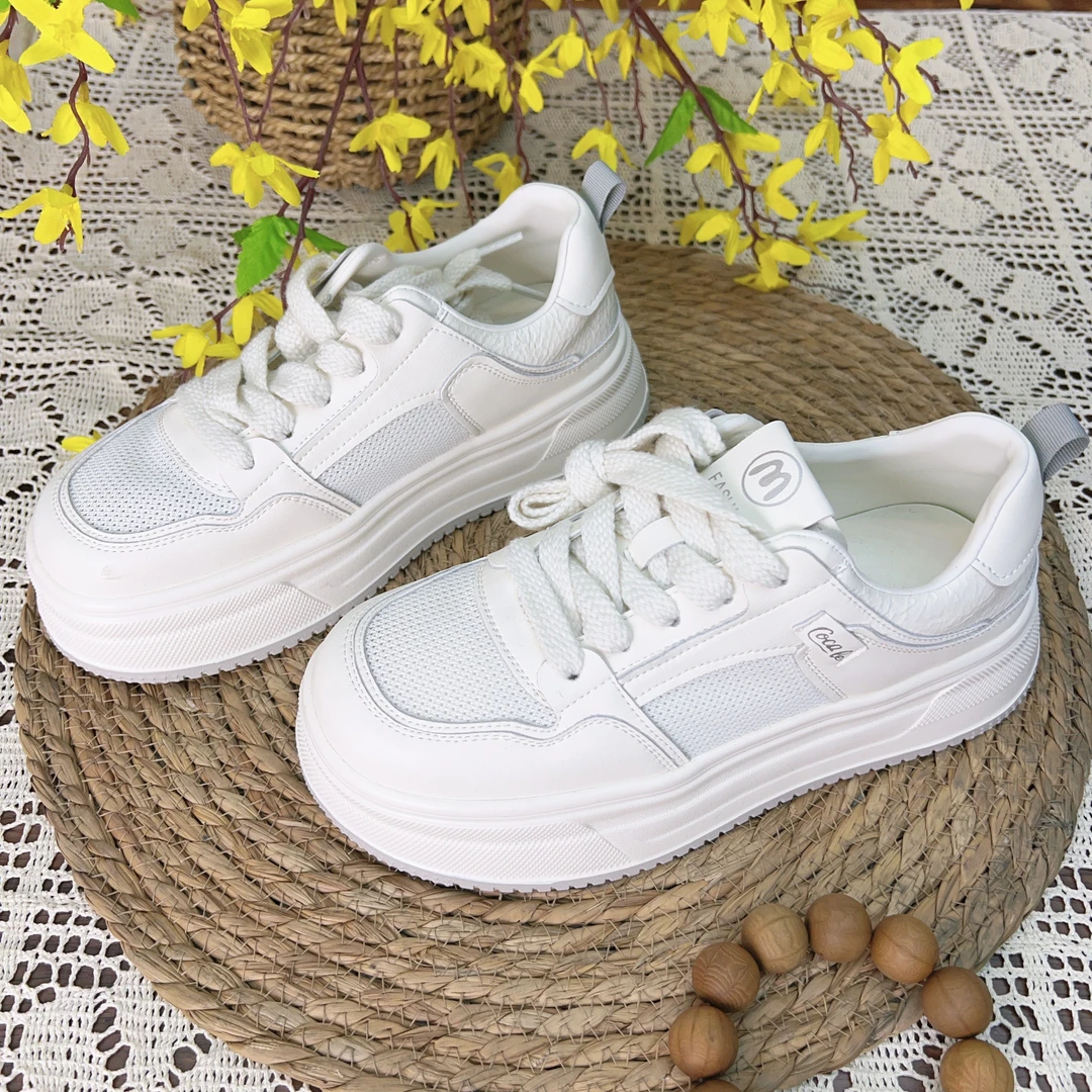 【实体品质】850-38夏季休闲透气休闲板鞋厚度网面增高休闲板鞋