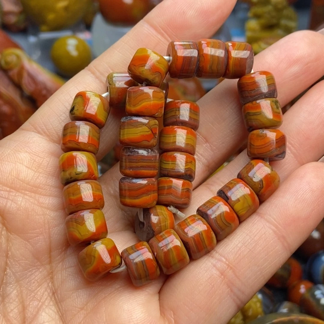 玛瑙/玉髓手链未镶嵌战国红