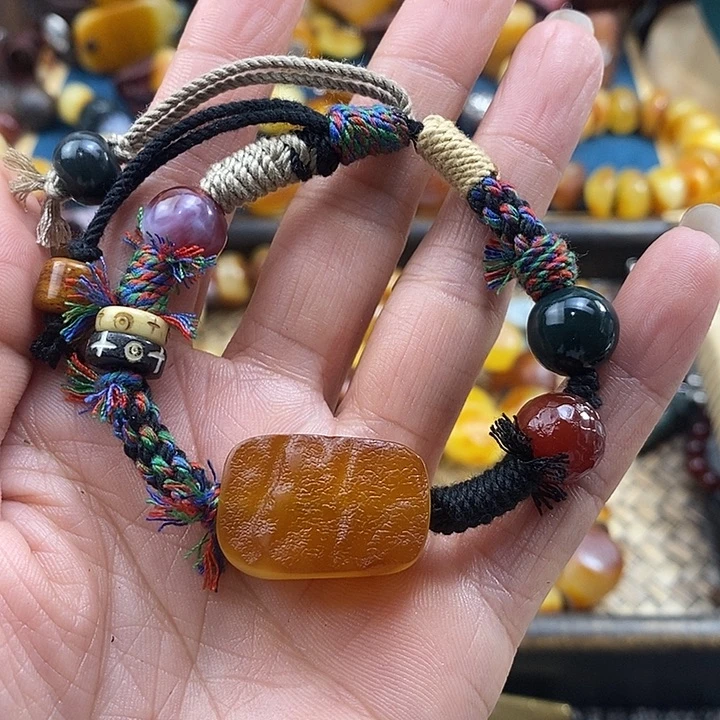 未镶嵌蜜蜡手链手链