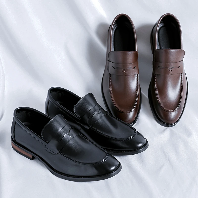 【Bing哥哥】商务休闲英伦绅士男士皮鞋百搭潮流韩版一脚蹬男鞋