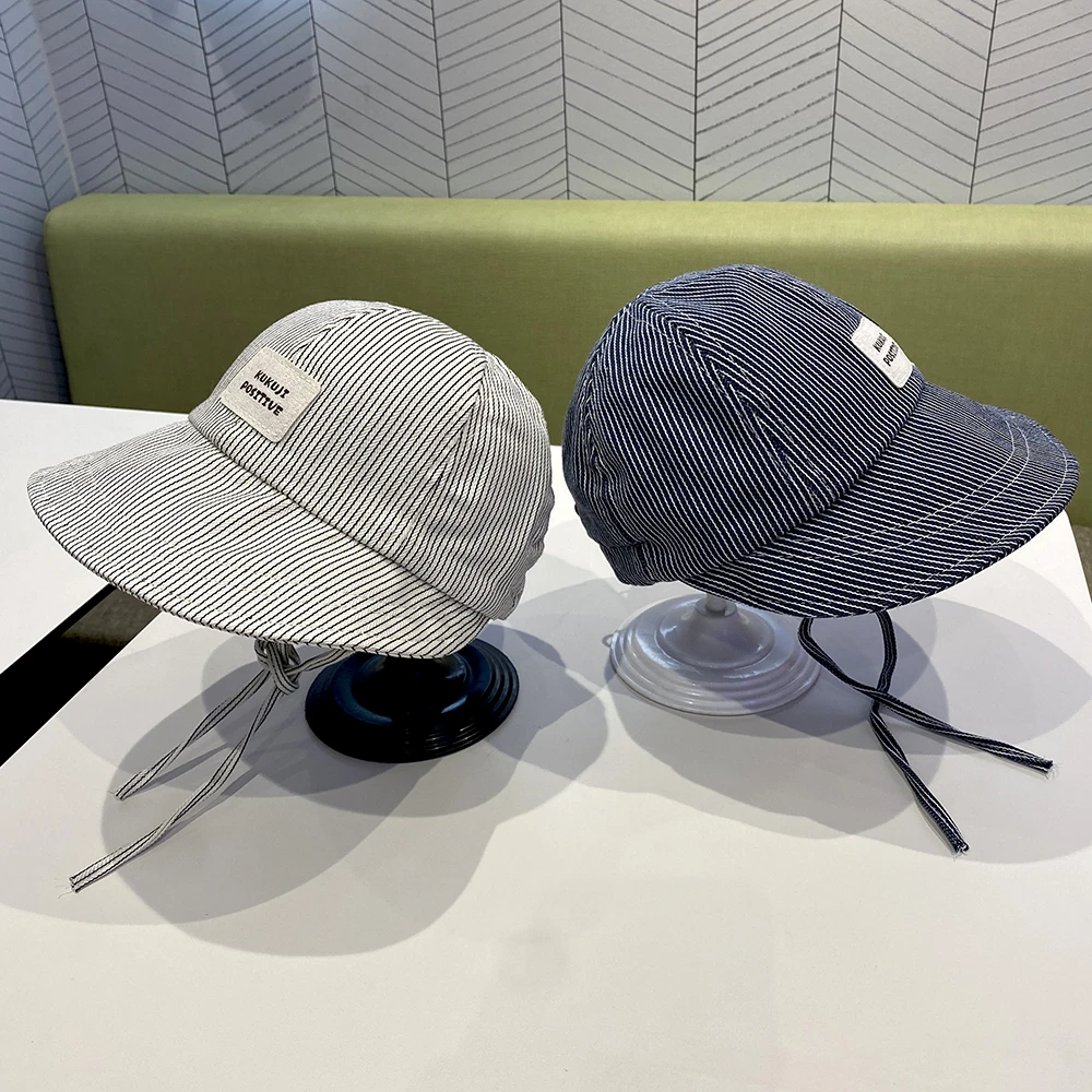 宝宝帽子春秋户外防风可爱百搭渔夫帽遮阳帽婴幼儿小童大檐鸭舌帽