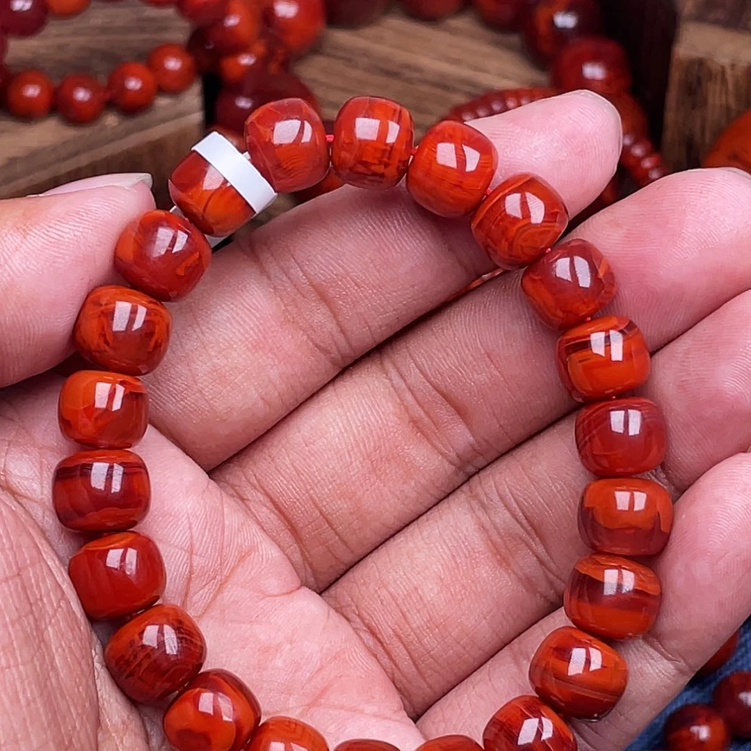 澄****南红玛瑙未镶嵌手链南红瓦西卡10老型原矿