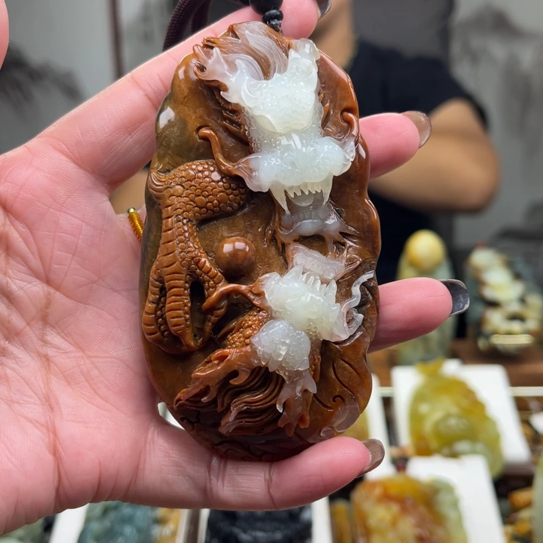 岫玉未镶嵌挂件手把件