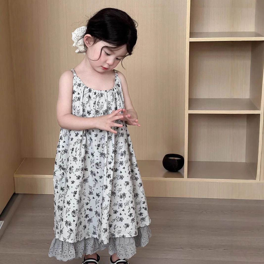 女童夏季儿童裙子小女孩洋气韩范衣服海边度假女宝纯棉连衣裙夏装