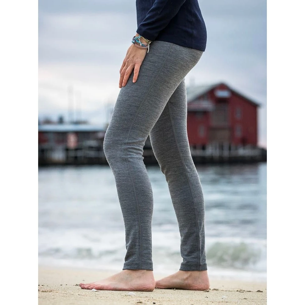 灰壳户外徒步美丽奴羊毛速干衣女跑步打底裤子美丽诺羊毛打底裤