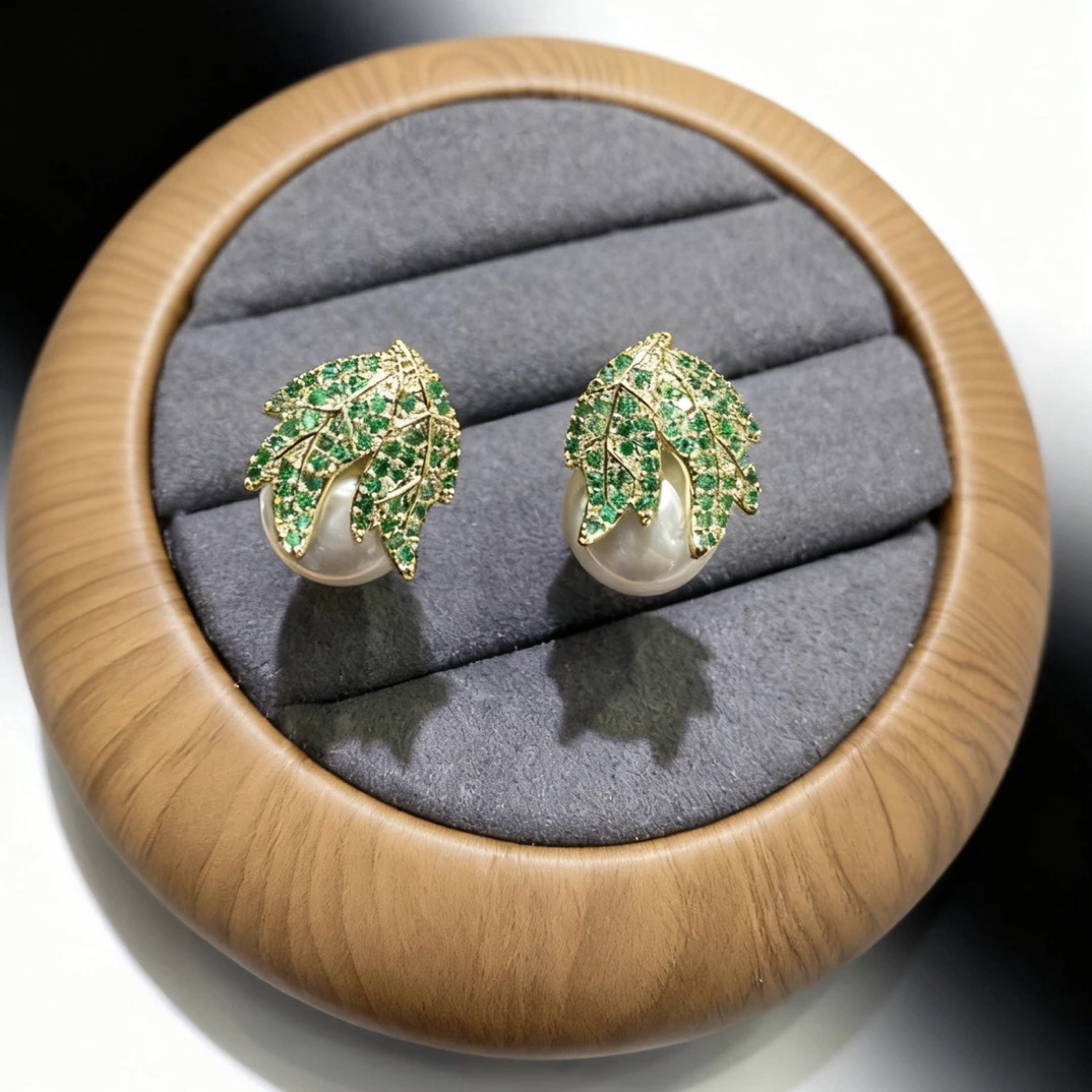 铜合金合成锆石耳饰 2643高级轻奢时尚百搭款式耳环