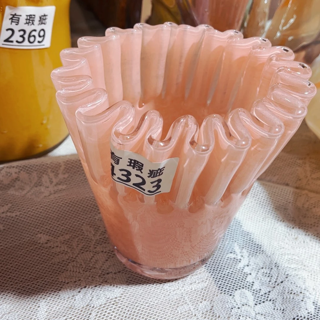 4323瑕家悦美居琉璃花瓶摆件