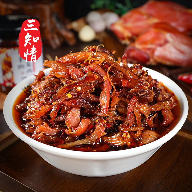 三知情 手撕腊兔肉212克/瓶 去骨兔腿肉 香辣下饭 腊兔子肉 即食