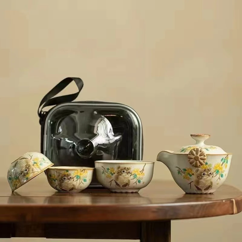 E138-御黄汝窑黄花猫旅行套CYTC