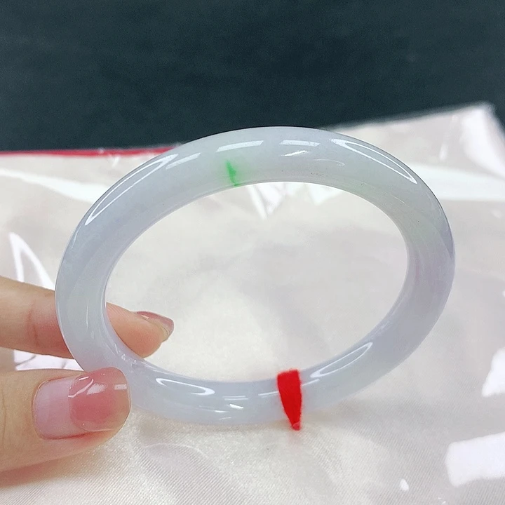 翡翠未镶嵌手镯圈56，04162