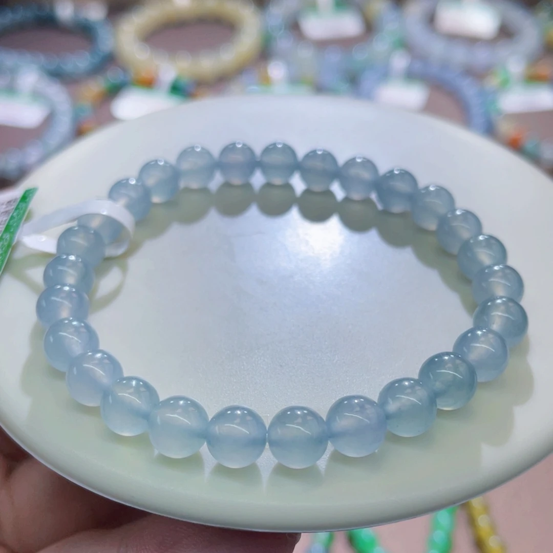 未镶嵌手链翡翠冰胶蓝钢