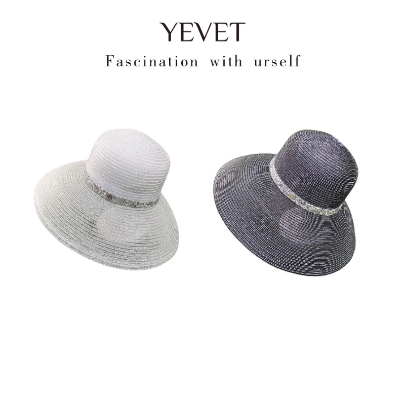 夏季女遮阳帽帽子透气大檐渔夫帽女士草帽大帽檐凉帽百搭户外A