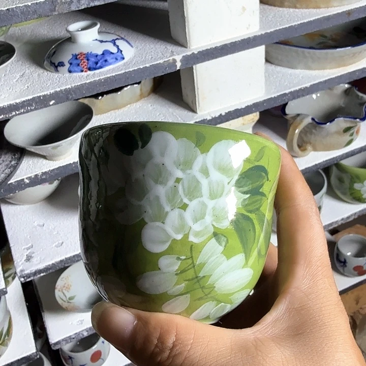 景德镇陶瓷手工手绘葫芦杯