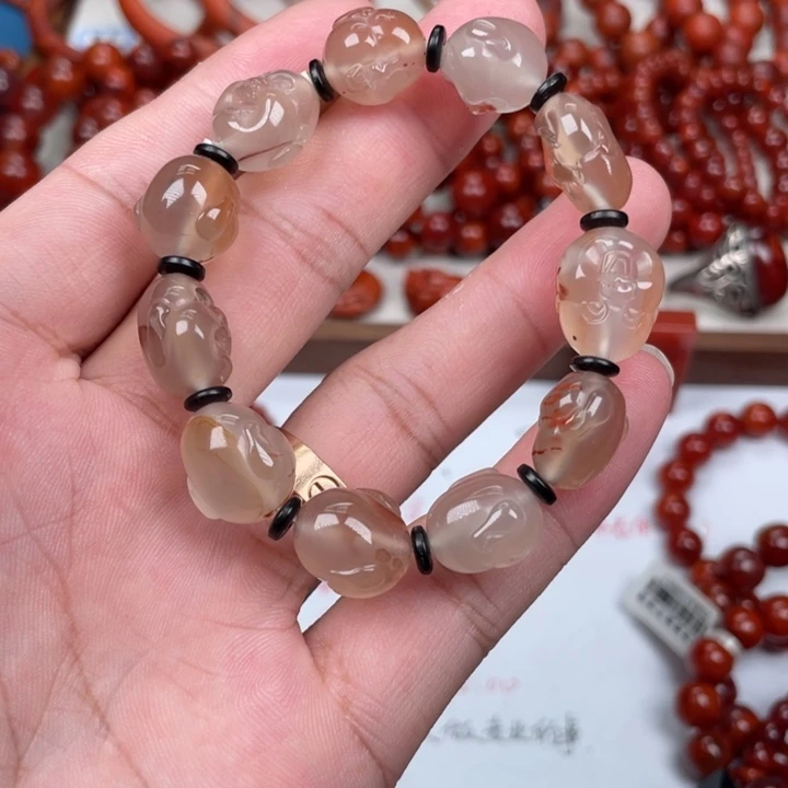 南红玛瑙未镶嵌手链
