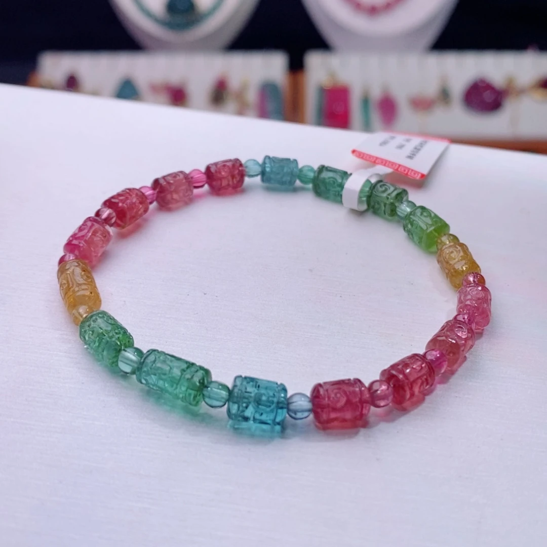 未镶嵌手链碧玺手链d