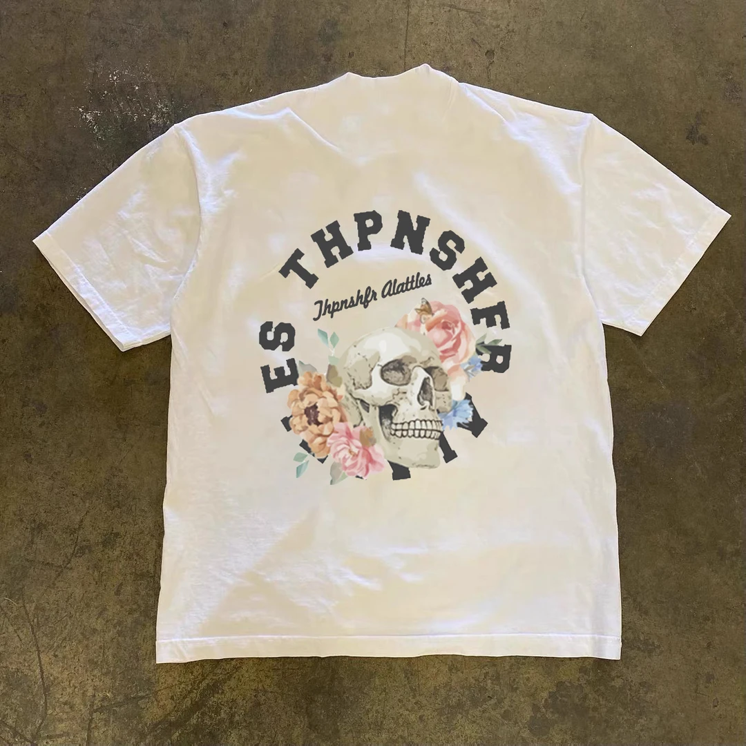 重磅230g纯棉欧美潮牌短袖印花t恤男ins宽松2025夏季新款休闲上衣