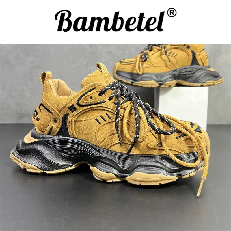 Bambetel秋冬潮牌男鞋厚底百搭休闲老爹男士网红爆款男款秋冬穿搭