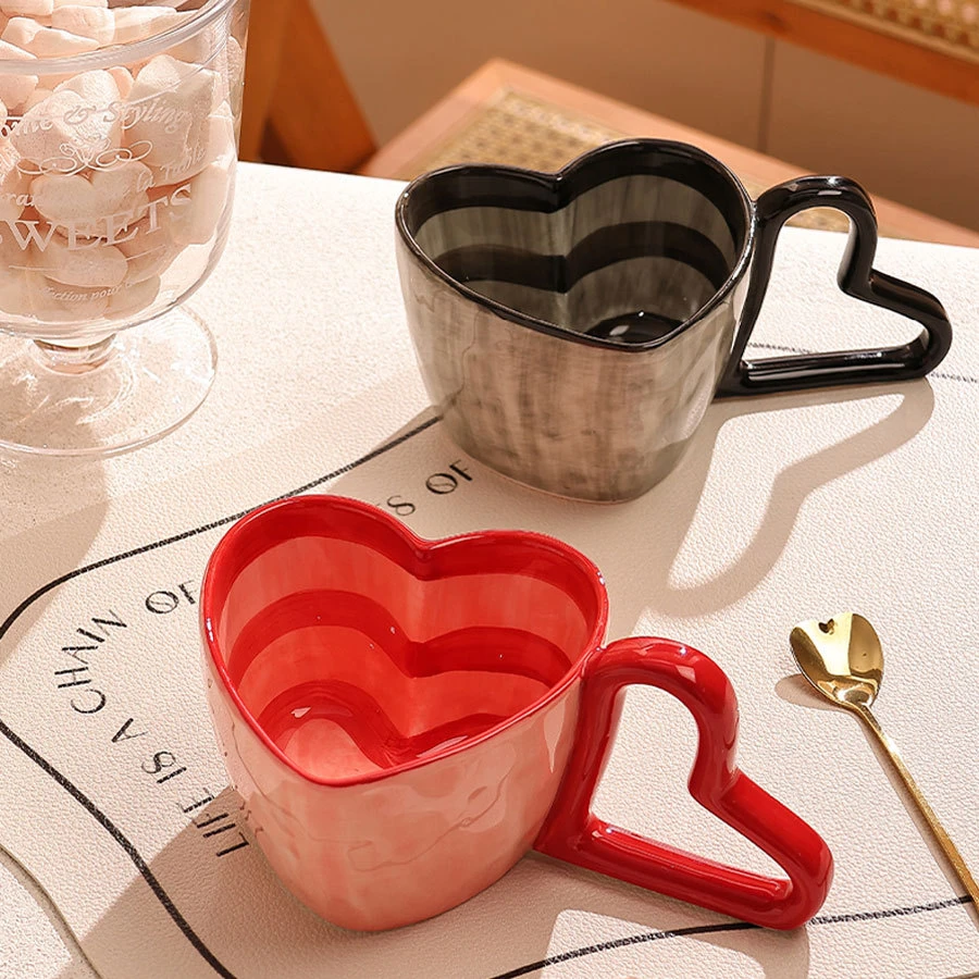 创意椰子壳咖啡杯ins高颜值陶瓷牛奶马克杯水杯感家用椰壳撞色杯