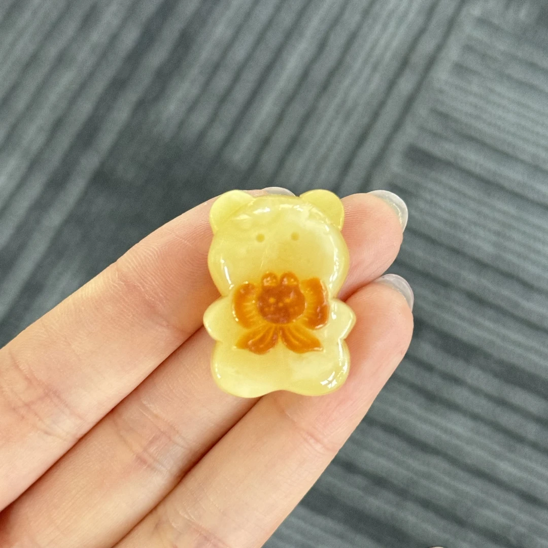 619天然蜜蜡M6通孔熊买断链接