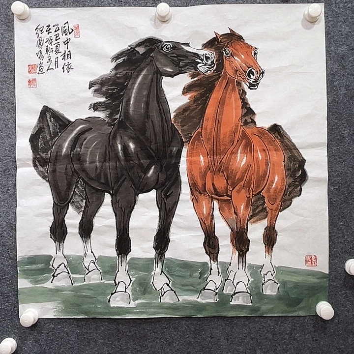国画知鱼之乐纯手绘