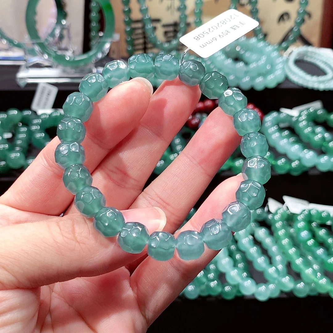 翡翠未镶嵌手链卡9.7