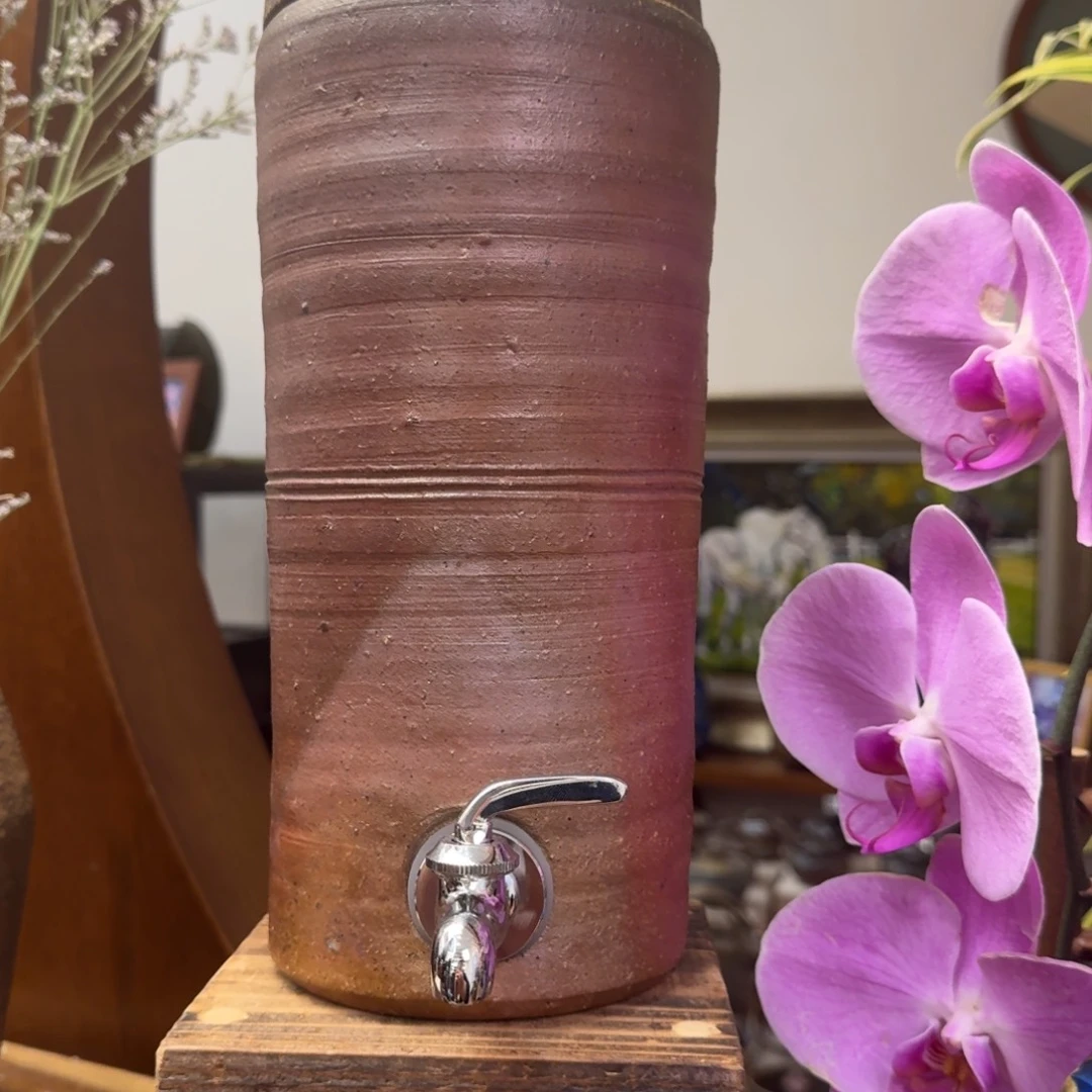 横山伸一备前烧龙头水指福利一口价