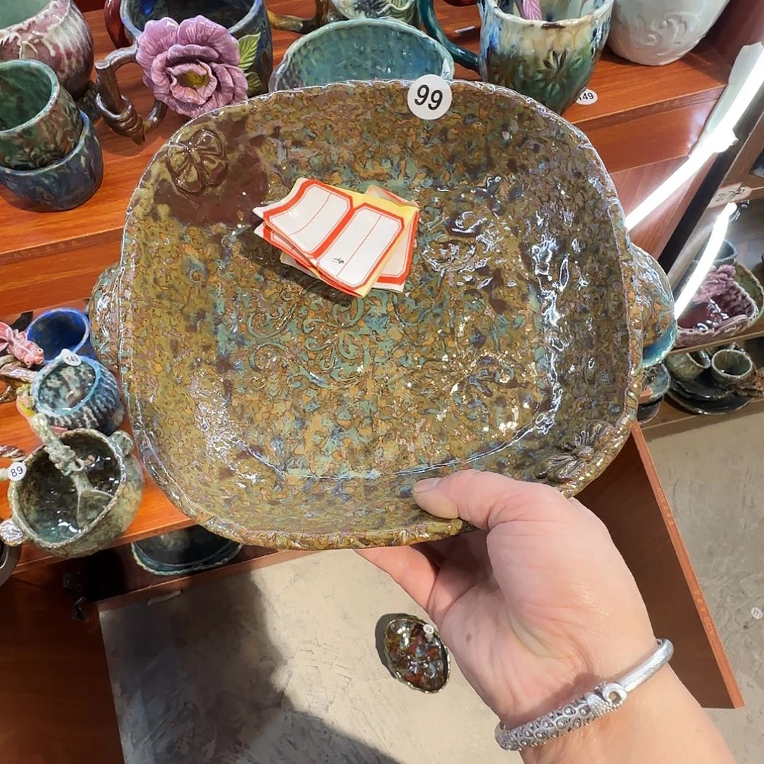 陌***）纯手工咖啡杯盘碗