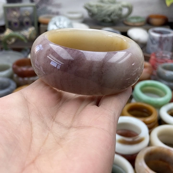 未镶嵌手镯石英岩玉淤泥啵啵轮胎