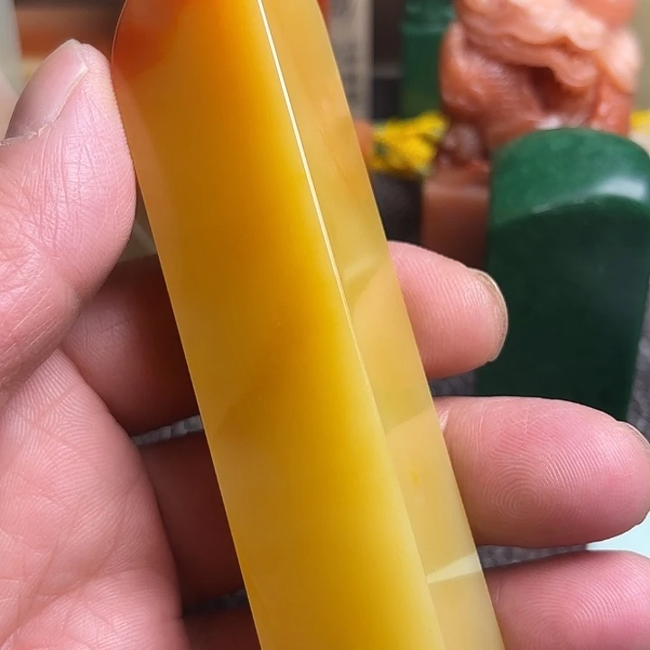 老挝石精美老挝田黄章