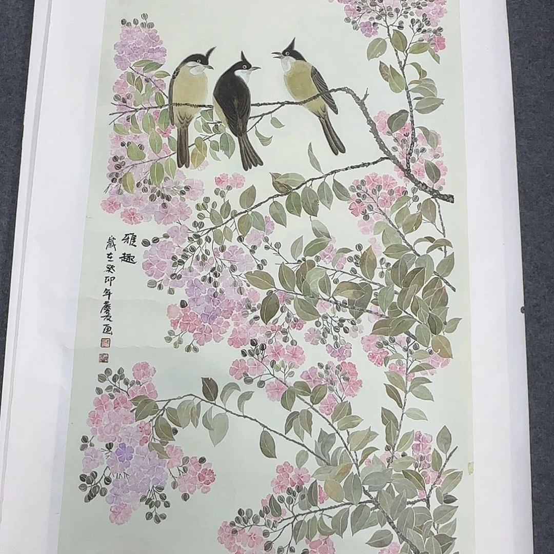 国画138*70纯手绘李庆友