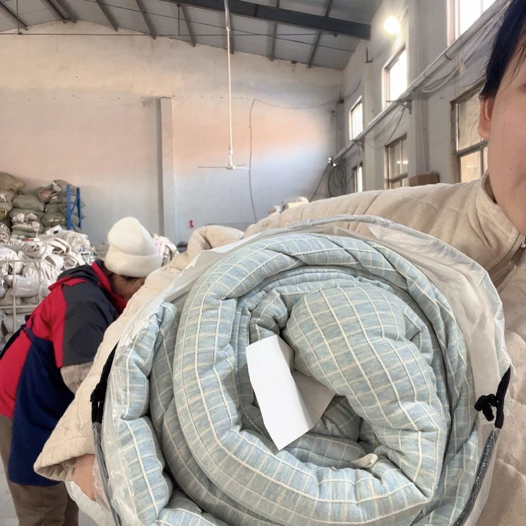 棉针织被160/210蓝色