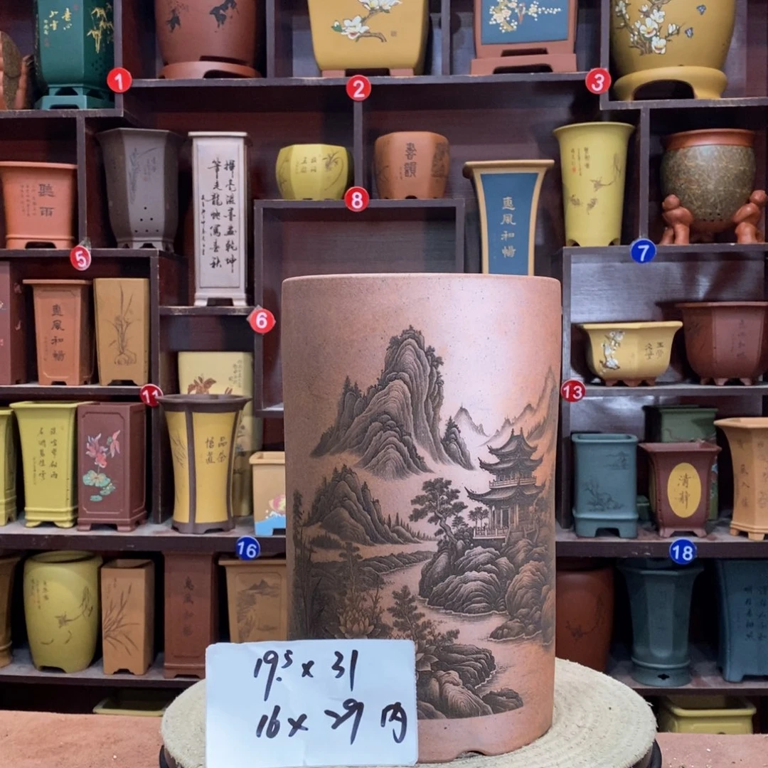 紫砂艺术紫砂花盆