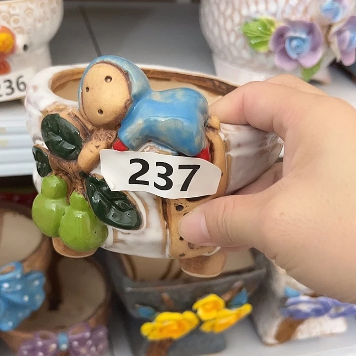 粗陶材质多肉花盆