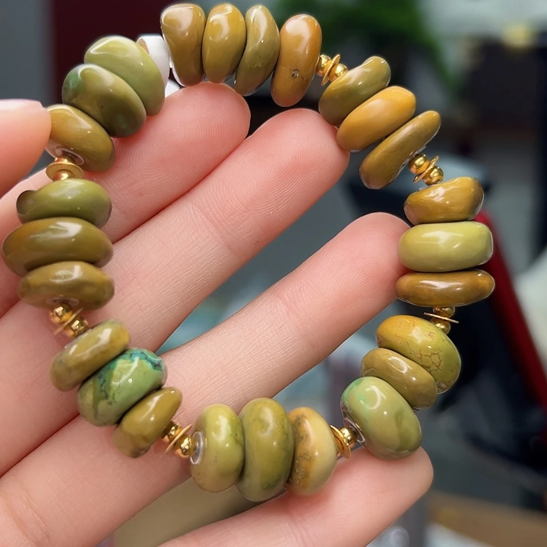 绿松石珠宝奇石18K金镶嵌